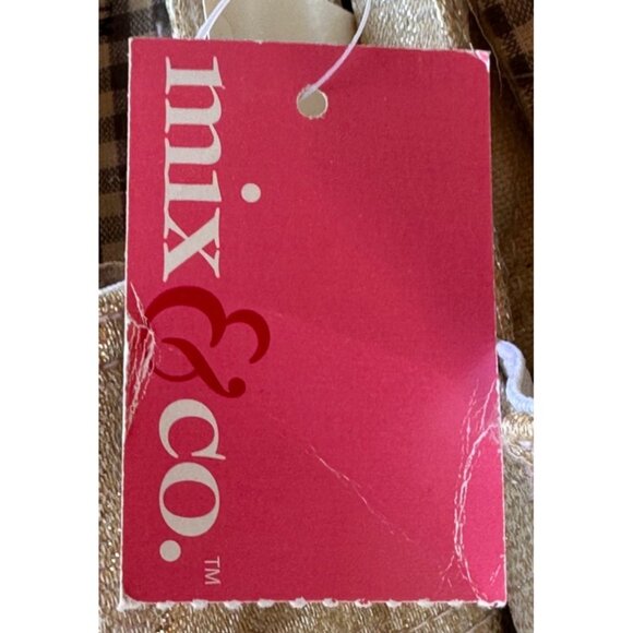 Mix & Co. Brand Metallic Glittery Beige Color Canvas Shoes Women's Size 9 NWT - Picture 14 of 15